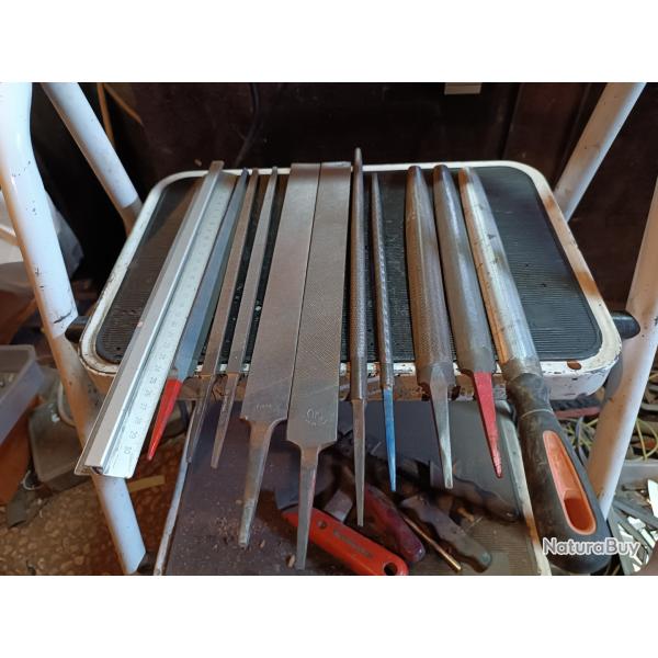 Lot 10 grandes limes professionnelles bon etat