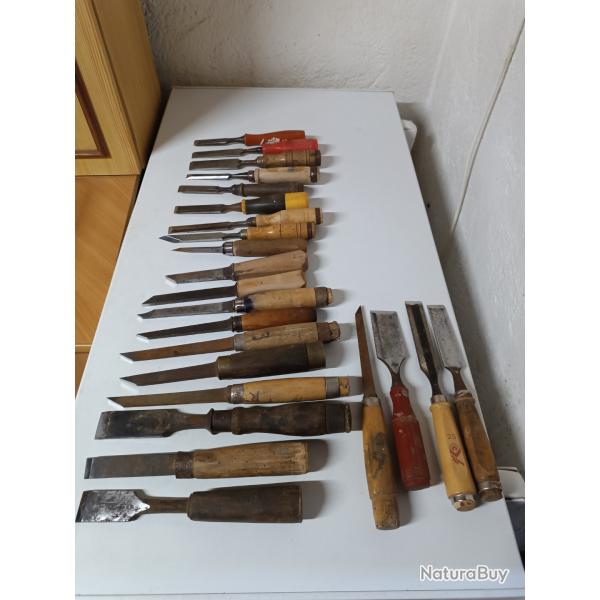 Lot outils anciens a bois lot 3