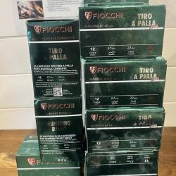 Bo&icirc;te de 25 cartouches &agrave; balle plomb Fiocchi "Tiro a Palla" Cervo (Running Boar Line) - Calibre 12/6