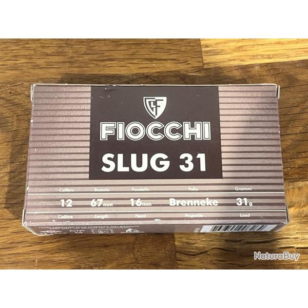 Cartouches Fiocchi Slug 31 Brenneke - Calibre 12/67 (31g)