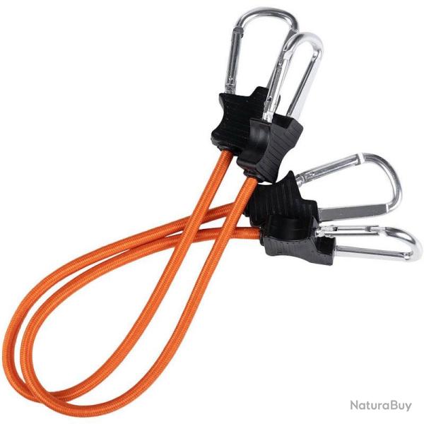 Tendeur sandow � mousqueton 60 cm orange Fosco 24 in (lot de 2)