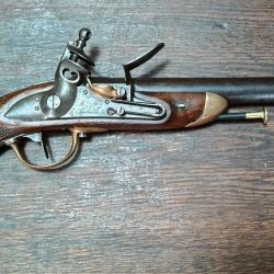 Rare pistolet de cavalerie ou d'ar&ccedil;on &agrave; silex - mod&egrave;le officier 1816-1822 Charleville - BE
