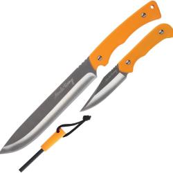 Set Schrade Uncle Henry Bowie et D&eacute;pouille avec Allume-Feu Manche ABS Etui Nylon SCHP1183293