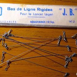 10 Bas de ligne rigides inox "JB" -* 10 kg.