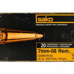 1 Boite de 7mm-08rem Sako Gamehead 140gr