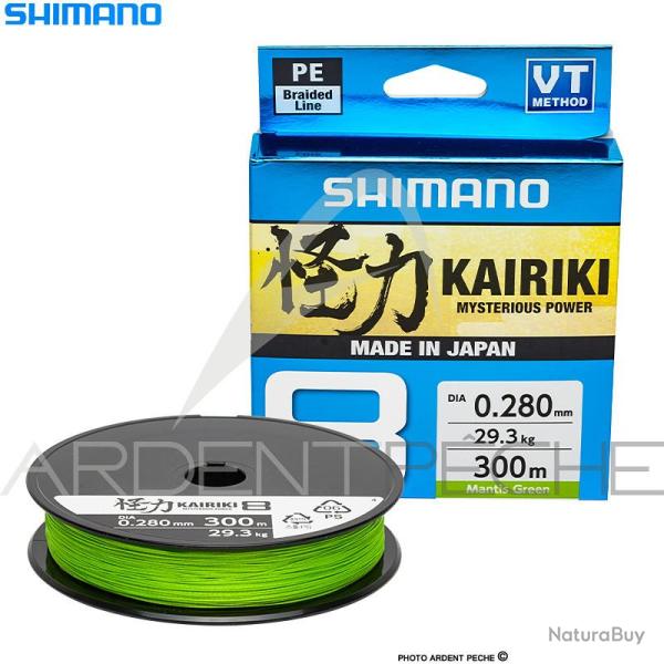 Tresse SHIMANO Kairiki SX8 Mantis green 300m � 0.06mm