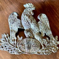 Plaque shako Ecole Sp&eacute;ciale Militaire monarch de Juillet