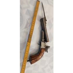 Pistolet &agrave; 2 coups 12 mm broche surmont&eacute; d'une ba&iuml;onnette