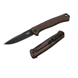 Couteau pliant Lionsteel "EMMET" Aluminium marron PVD