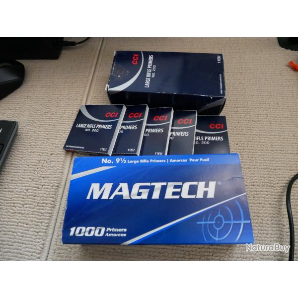 AMORCES LARGE RIFLE MAGTECH ET CCI 200