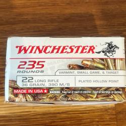 Cartouches Winchester 235 Rounds - Calibre 22 LR (36 Grain)