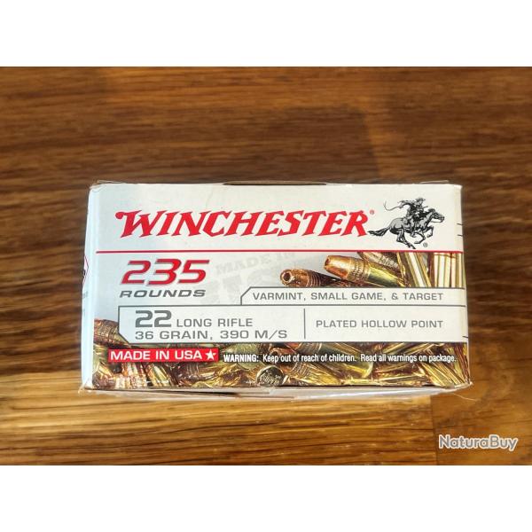 Cartouches Winchester 235 Rounds - Calibre 22 LR (36 Grain)
