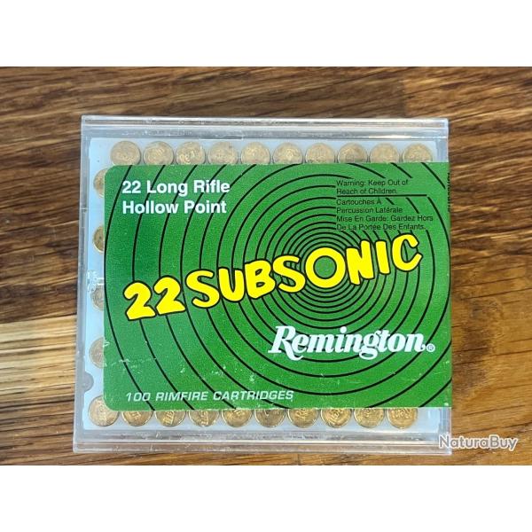 Cartouches Remington Subsonic - Calibre 22 LR (38 Grain)