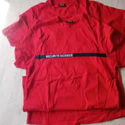 Tee shirt SSIAP, s&eacute;curit&eacute; incendie, vendu par 2