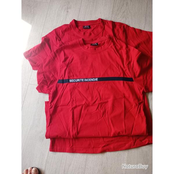 Tee shirt SSIAP, s�curit� incendie, vendu par 2
