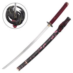 KATANA DECO LAME ACIER MOTIF FLORAL ZS755R-2