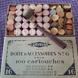 Boite bourres calibre 16 Gevelot