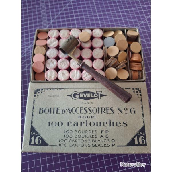 Boite bourres calibre 16 Gevelot