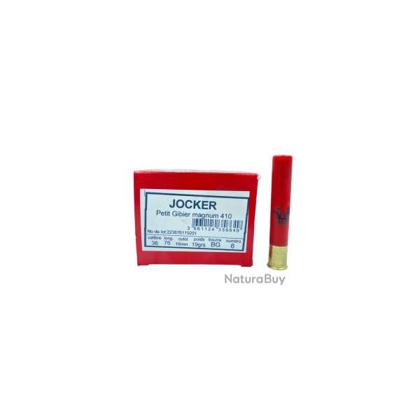 Cartouches JOCKER calibre 410 magnum 36/76 19grs bg n�6 x25