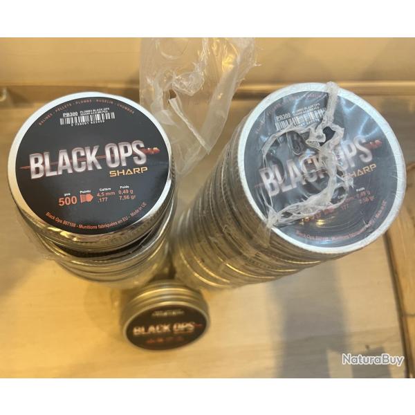 Bo�tes de Plombs Black Ops Sharp - Calibre 4,5 mm (Pointu)