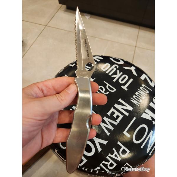 Couteau pliant Spyderco Police Model Vintage Seki Japan SpyderEdge couteau pliant inox original