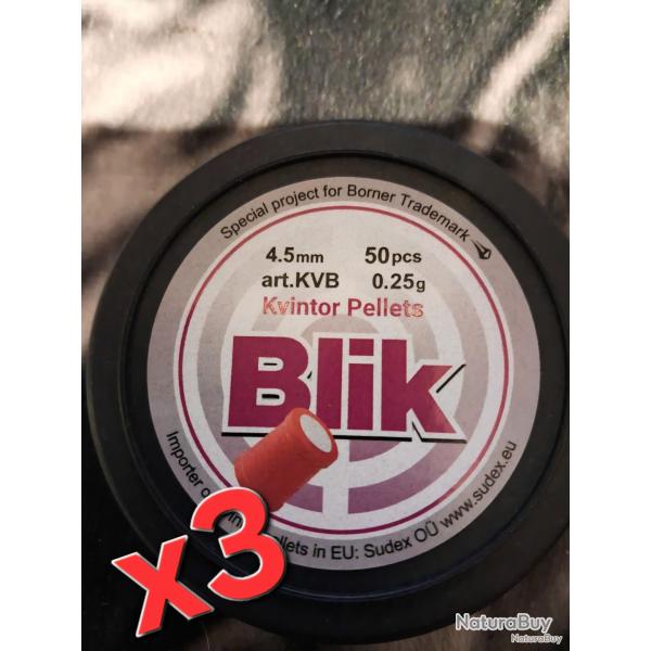 3 � Plombs Explosifs Kvintor Blick cal 4.5mm. Soit 150 plombs!
