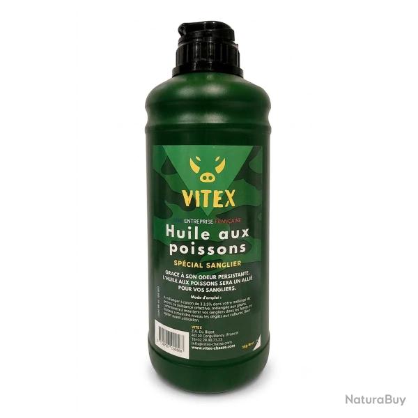 Bouteille d'huile aux poissons Vitex 1000 ml - App�t olfactif pour sangliers
