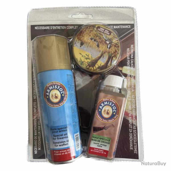 kit entretien: huile pour crosse, huile et graisse