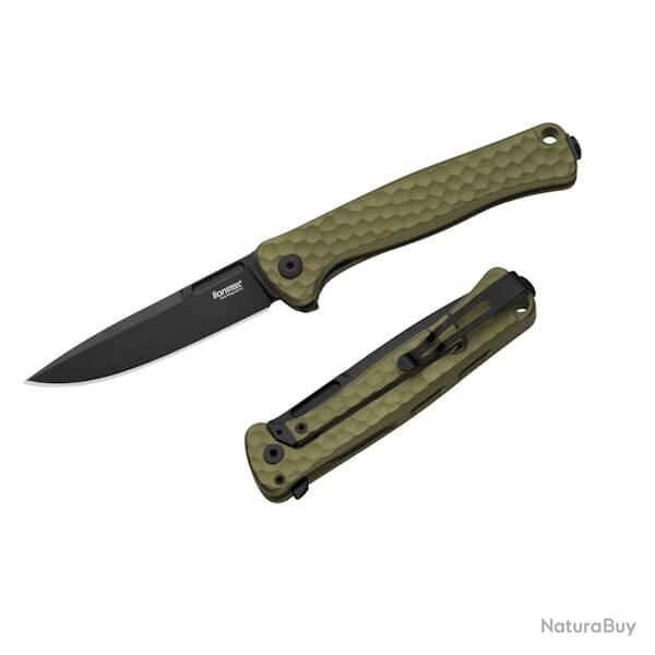 Couteau pliant Lionsteel "EMMET" Aluminium vert PVD