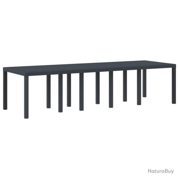 Table de Jardin Anthracite 300 x 100 x 73 cm polyrotin