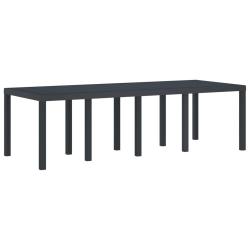 Table de Jardin Anthracite 250 x 100 x 73 cm polyrotin