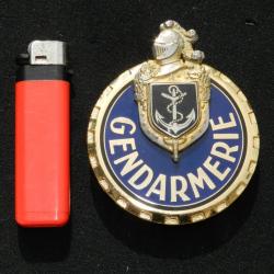 GENDARMERIE MARITIME : RARE ANCIENNE PLAQUE MOTOCYCLISTE