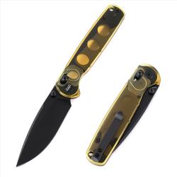 Couteau Wixco Drax Lame Acier 14C28N Manche PEI Yellow Crossbar Lock WXC10C