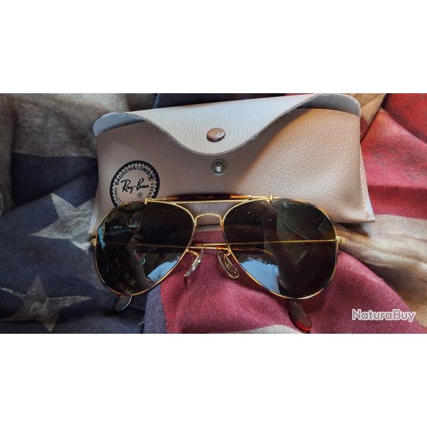BAUSCH LOMB Lunettes  solaires OURDOORSMAN RAY BAN USA INTACTES ADULTES + etui de ceinture