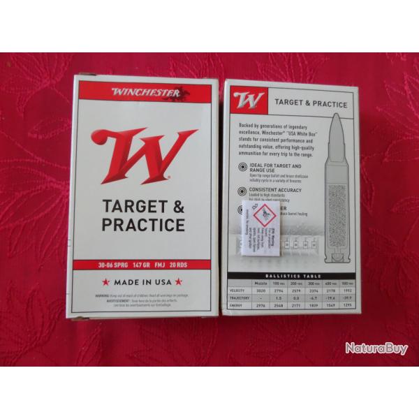Lot de 10 douilles Winchester d'occasion cal:30.06