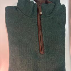 Sweat Lovergreen col zippe vert Chine