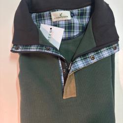 Sweat col camionneur vert Lovergreen