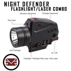 Lampe Laser Night Defender sur Rail Picatinny - MCS