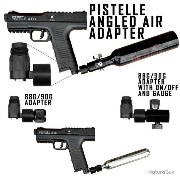 Adaptateur HPA Pistelle X68 Angled avec Adapt On Off 88g - MCS