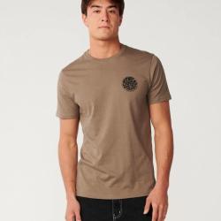 Tee Shirt Coton Homme Rip Curl "WETTIE ICON TEE" S Marron