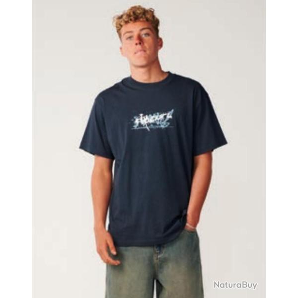 Tee Shirt Coton Homme Rip Curl "ARCHIVE MASHUP TEE" 2XL Bleu