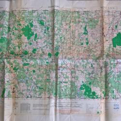 Carte &eacute;tat major US WW2 1944 COMBOURG