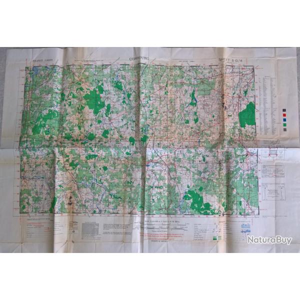Carte �tat major US WW2 1944 COMBOURG