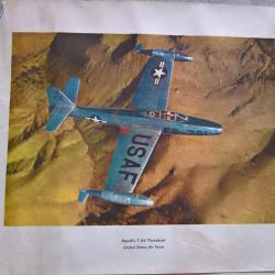 3 affiches, gravures, photos a&eacute;riennes avions US USAF
