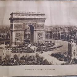 Gravure, affiche, photo "Le d&eacute;fil&eacute; de la victoire" 14 juillet 1919