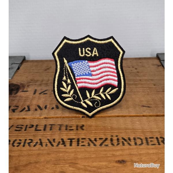 Patch brod� USA thermocollant
