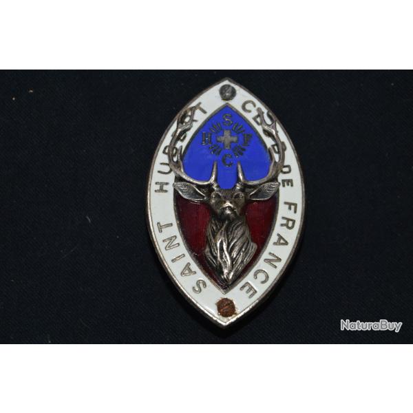 INSIGNE SAINT HUBERT-CLUB DE FRANCE-SOCIETE PROTECTION DE LA CHASSE-CYNEGETIQUE-VENERIE 1902