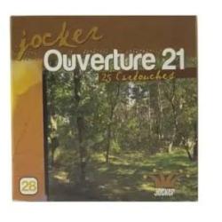 Cartouches JOCKER ouverture calibre 28/70 21grs BG n&deg;6 ou 8 x25 6