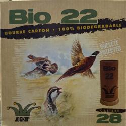 Cartouches JOCKER BIO 22 calibre 28/70 22grs Bourre bio n&deg;6 x25