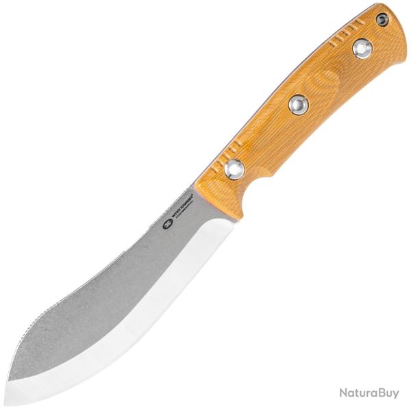 Couteau � lame fixe WITHARMOUR BIGMUK 1095 Micarta Tan
